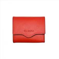 China Red leather wallet-woman wallet-lady wallet manufacturer