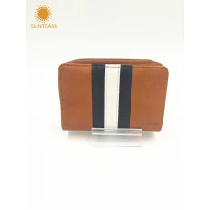 China bifold genuine leather women wallet, womens zippered wallet seller , New design lady purse Manufacturer manufacturer