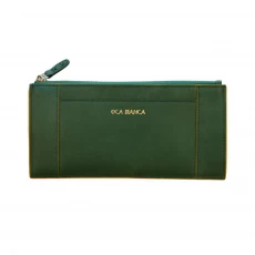 중국 여자 - 여자 녹색 지갑 - 긴 여자 슬림 지갑을위한 가죽 지갑 제조업체