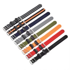 China CBCS01-T5 Wholesale 22mm Braided Nato Nylon Striped Watch Strap For Casio G-shock Watchband manufacturer