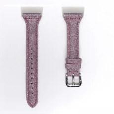 China CBFC04 Glitter Leather Replacement Watch Strap For Fitbit Charge 3 manufacturer
