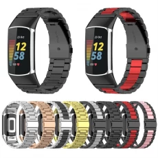China CBFC5-09 Heißer Verkauf Link Armband Massivmetall Edelstahl Uhrenarmband für Fitbit Ladung 5 Riemen Armband Hersteller