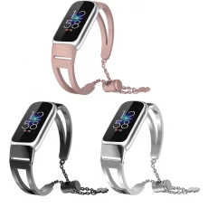Chine CBFLL11 Remplacement réglable Chaîne de luxe Bracelet en métal Sangle de montre pour Fitbit Luxe Band fabricant