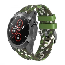 Chine CBGM53 26mm Camouflage Bandes de montre de bracelet en silicone pour Garmin Fenix ​​6x Pro 5x Plus 3 3HR fabricant