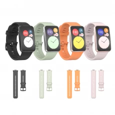 Çin CBHW-F04 Spor Kauçuk Silikon Watch Band Huawei İzle Fit Kayış üretici firma