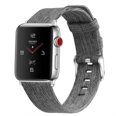 Çin CBIW1011 Dokuma Canvas Naylon Bileklik Strap Apple Watch Ultra Serisi 8 7 6 5 4 3 üretici firma