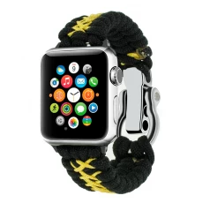 Çin Dayanıklı Çelik Toka ile CBIW1015 Spor Dokuma Naylon Halat Paracord Watch Band üretici firma