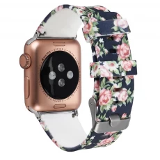 China CBIW1021 Fashion Colorful Printed Silicone Watch Band For Apple Watch manufacturer