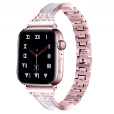 porcelana Bandas de reloj de metal CBIW213 Fashion Bling Rhinestone para Apple Watch Series 5 4 3 2 1 fabricante