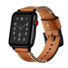 Chiny CBIW22 Apple Watch Klasyczny styl vintage Ręcznie skórzana opaska na nadgarstek producent
