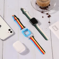 China CBIW227 44mm 40mm 38mm 42mm Silicone Band For Apple Watch Series 6 5 4 3 Smart Watch Straps With Case manufacturer