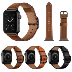 Chine CBIW235 Crazy Horse Pattern Design Cuir Watch Bands pour Apple Watch Ultra Series 8 7 SE 6 5 4 3 fabricant
