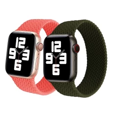 Chiny CBIW240 Elastic Silicone Watch Band Braided Solo Loop Strap For Apple Watch Band Series 6 5 4 3 2 1 producent