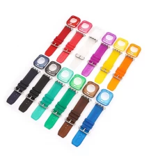 China CBIW241 Wholesale 2 in 1 Clear TPU Strap + Case Bandas For Apple Watch Bands 38mm 40mm 42mm 44mm manufacturer