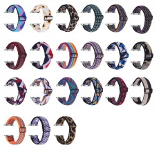 China CBIW251-2 New Trend Stretchy Elastic Braided Nylon Loop Wrist Bracelet Strap Bandas Correa Para For Apple Watch Series 6 5 4 3 2 1 SE Band manufacturer