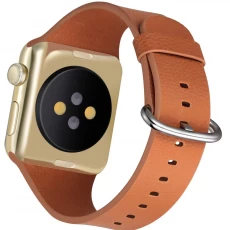 Chiny CBIW26 Prawdziwa skóra Silikonowy elegancki zegarek na rękę do zegarka Apple z metalową klamrą producent