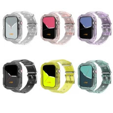 Chine CBIW267 Rainbow TPU Bande de montre claire pour la montre Apple avec étui de protection fabricant