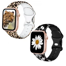 Chiny CBIW287 Drukowanie Miękkie Silikonowe Sportowe opaski Wristbands Wymiana Pasek do Apple Watch producent