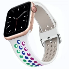 Cina CBIW290 Dual Color Sport Silicone Watch cinghia per Apple Watch Ultra 49mm Series 8/7/6/5/4/3 produttore