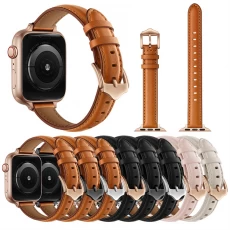 porcelana CBIW419 Banda de reloj de cuero genuino para las correas de cuero iWatch Wamkband para el reloj de Apple fabricante