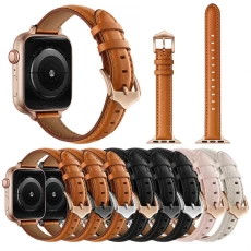 China CBIW419 High End Genuine Leather Watch Band For iWatch Ultra 49mm 8 7 45mm 41mm 6 5 44mm 40mm 4 3 42mm 38mm manufacturer