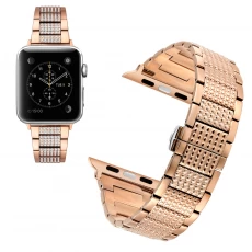 Chiny CBIW455 Trendybay Szybki zwalniający Butterfly Buckle Mother Watch Band Pasek dla Apple Watch Series 7 6 5 4 3 2 1 se producent