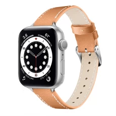 porcelana CBIW468 Banda de reloj de cuero genuino para Apple Iwatch Series 7 6 5 4 3 2 1 SE fabricante