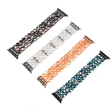China CBIW470 Bling Crystal Beads Jewelry Bracelet Watch Strap For Apple Watch 41mm 45mm 40mm 38mm 42mm 44mm manufacturer