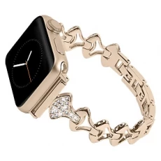 porcelana CBIW48 Banda de reloj de acero inoxidable con diamantes de imitación para Apple Watch fabricante