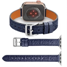 Chine Bande de montre en cuir véritable CBIW489 Premium de luxe pour une montre Apple Watch fabricant