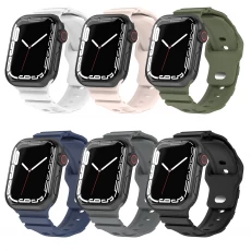 Chiny CBIW531 Silikonowe zespoły zegarków sportowych dla Apple Iwatch Series 8/7/6/5/4/3/SE/Ultra 49/45/44/42mm 41/40/38mm producent