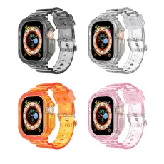 Chiny CBIW533 Przezroczysty pasek zegarków TPU na nadgarstek dla Apple Iwatch Ultra 49 mm producent