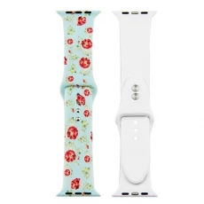 Chine Bande de montre en silicone imprimée motif de mode CBIW66 pour Apple Watch fabricant