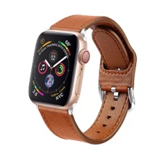 porcelana CBIW87 Banda de reloj de cuero genuino para Apple Watch Series 5 4 3 2 1 fabricante