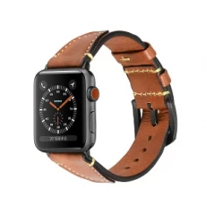 China CBIW93 Top Grain Genuine Leather Watch Bands For Apple Watch manufacturer