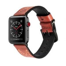 Çin CBIW95 Apple İzle Bantları İçin İyi Kalite Deri Saat Kayışı üretici firma