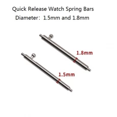Çin CBSB-01 1.5mm 1.8mm Stainless Steel Quick Release Watch Spring Bars üretici firma