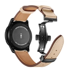 China CBSG1006 Trendybay vlindergesp vintage bovenste graan lederen horlogebandje voor Samsung Gear S3 fabrikant