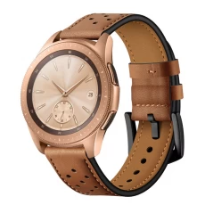 Chine CBSG1020 Bracelet de montre en cuir de qualité supérieure avec trou de respiration rond et respirant fabricant