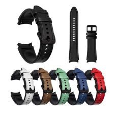 China CBSGW-17 Echtes Leder Silicon Smart Watch Bands für Samsung Galaxy Watch 5 40 mm 44mm Uhr 5 Pro Hersteller
