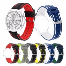 Çin CBSW304 Stripes Desen Silikon Watch Band Yedek Kayış üretici firma