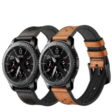 Chine CBSW416 Bandes de montre en silicone en cuir véritable pour Samsung Gears S3 Strap fabricant