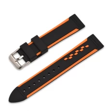 China CBUS02 20mm 22mm 24mm Silicone Watchband manufacturer