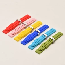 China CBUS05 18mm 20mm 22mm 24mm Candy Color Silicone Watch Strap manufacturer