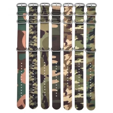 China CBUS106 One Piece Military Army Camouflage Watch Belt Nylon Watch Band  20mm 22mm manufacturer