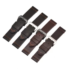 China CBUS303-PDH4 22mm 24mm 26mm Quick Release Calf Genuine Leather Watch Bands Strap manufacturer