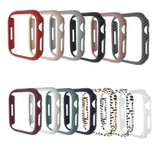 China CBWC22 Wholesale Transparent Clear Hard PC Frame Cases Cover For Apple Watch Series 7 45mm 41mm manufacturer