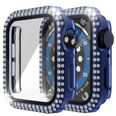 China CBWC27 Luxury Diamond Case voor Apple Watch Series 8 7 41mm 45 mm fabrikant