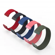 Chiny CBWT02 Wholesale 20mm 22mm Elastic Bracelet Woven Braided Solo Loop Strap Watch Bands producent