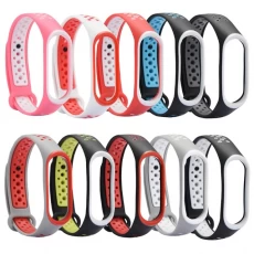 Chiny CBXB360 Xiaomi Mi Band 3 Double Color Silicone Replacement Wristband producent